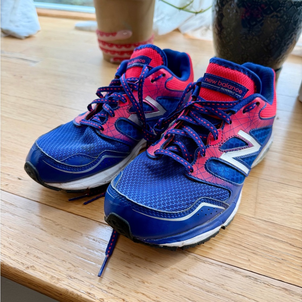 New Balance womens Blue and Pink Sneakers